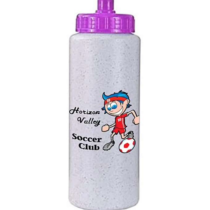 Full Color Sport Bottle with Push Pull Lid - 32 oz