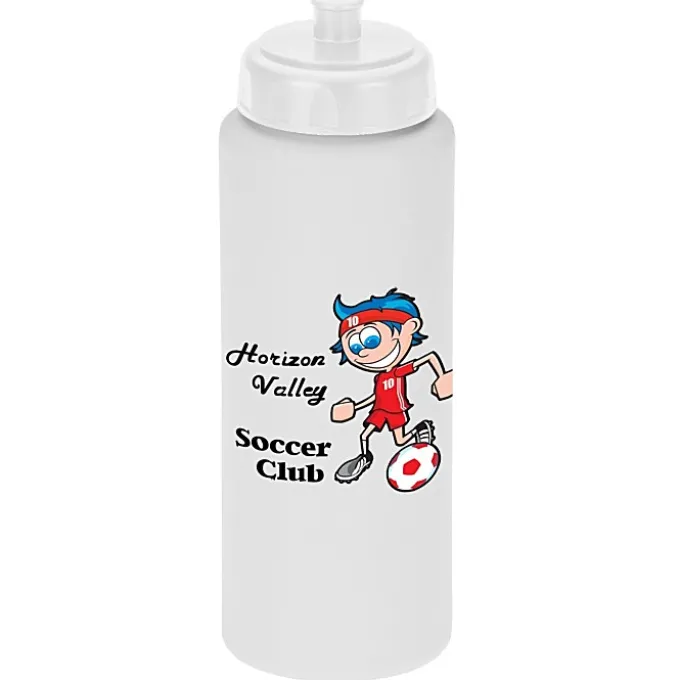 Full Color Sport Bottle with Push Pull Lid - 32 oz