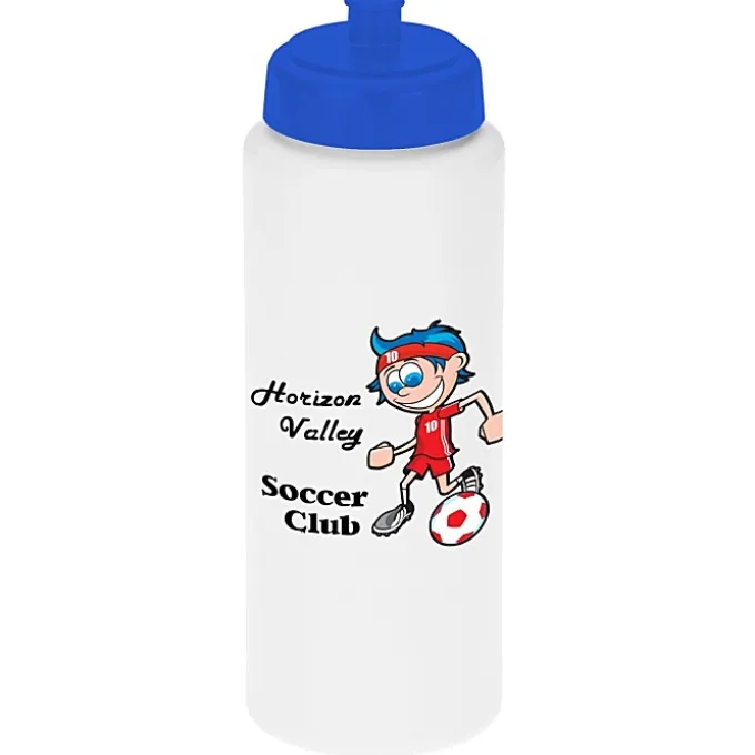 Full Color Sport Bottle with Push Pull Lid - 32 oz