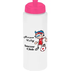 Full Color Sport Bottle with Push Pull Lid - 32 oz