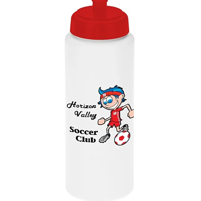 Full Color Sport Bottle with Push Pull Lid - 32 oz