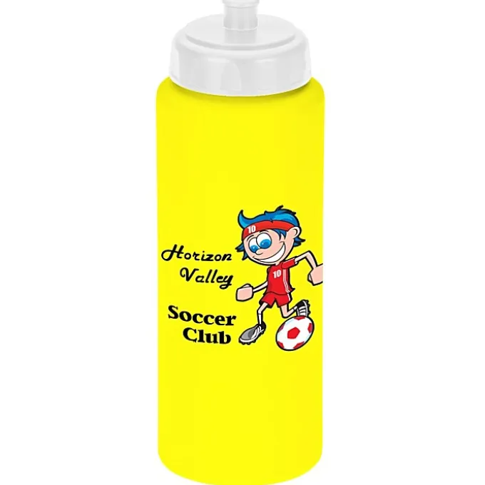 Full Color Sport Bottle with Push Pull Lid - 32 oz