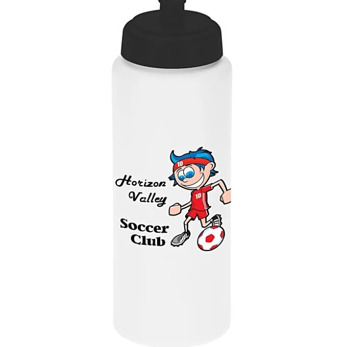 Full Color Sport Bottle with Push Pull Lid - 32 oz