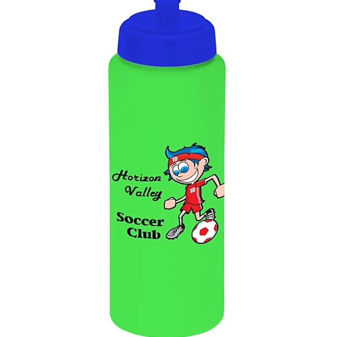 Full Color Sport Bottle with Push Pull Lid - 32 oz