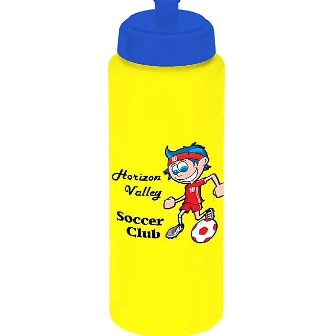 Full Color Sport Bottle with Push Pull Lid - 32 oz