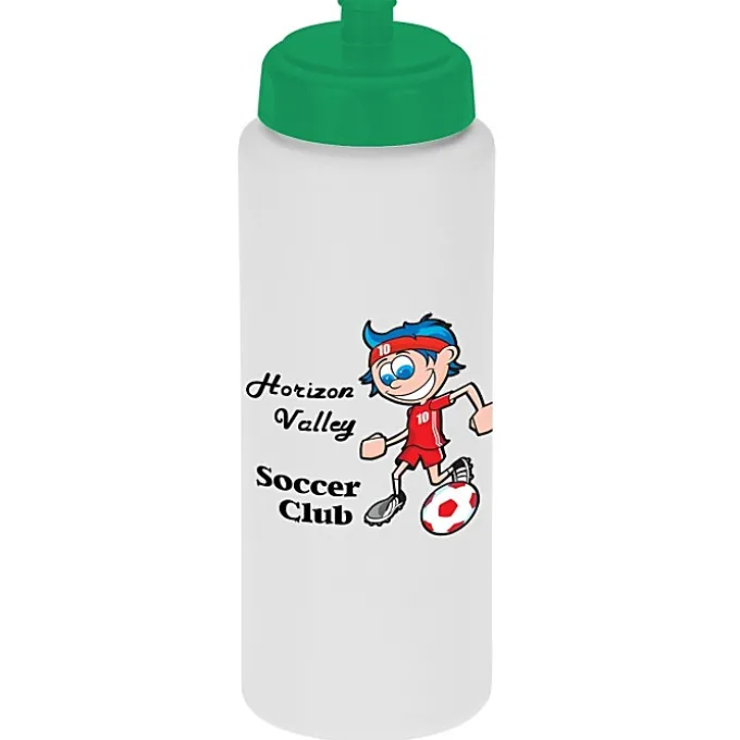 Full Color Sport Bottle with Push Pull Lid - 32 oz