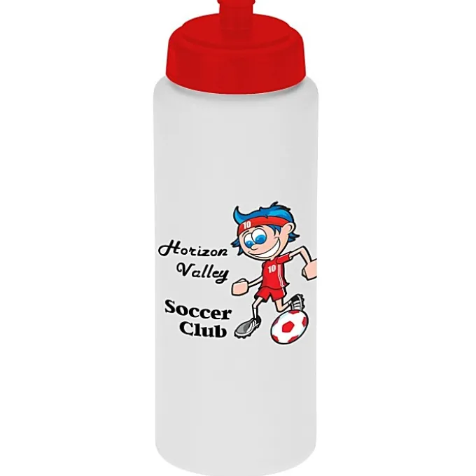 Full Color Sport Bottle with Push Pull Lid - 32 oz