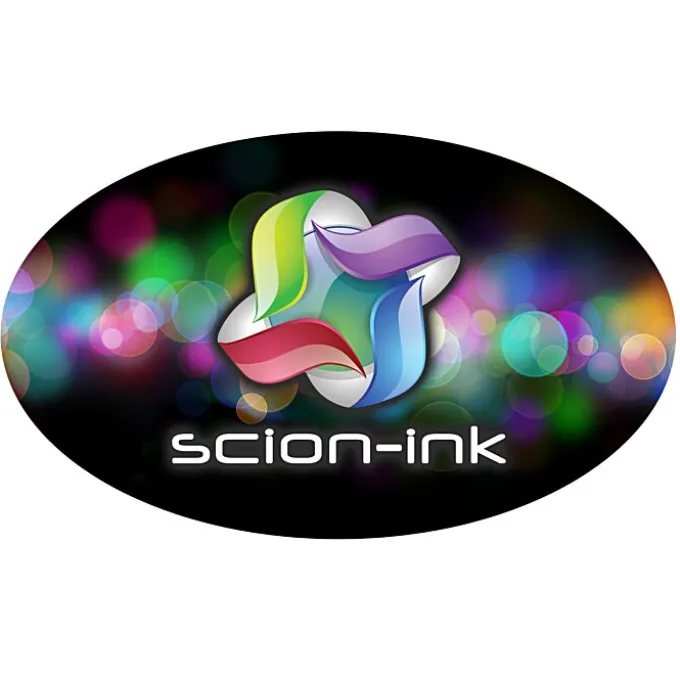 Full Color Static Decal - Oval - 3 inches x 5 inches