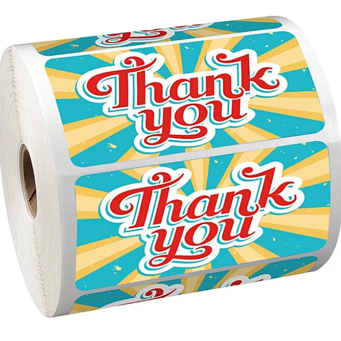 Full Color Sticker by the Roll - Rectangle - 2 inches x 4 inches - 24 hr
