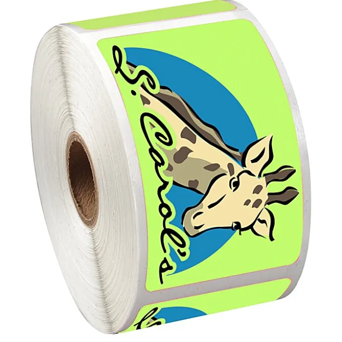 Full Color Sticker by the Roll - Rectangle - 2 inches x 3-1/2 inches