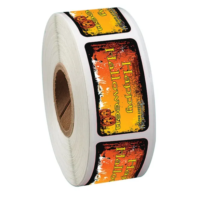 Full Color Sticker by the Roll - Rectangle - 3/4 inches x 1-1/2 inches