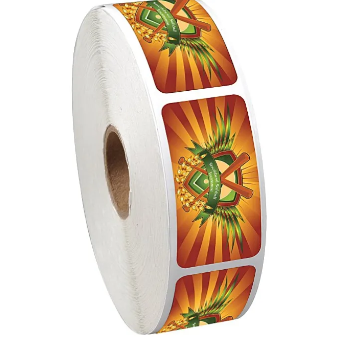 Full Color Sticker by the Roll - Rectangle - 1 inch x 2 inches - 24 hr