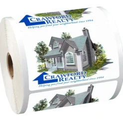 Full Color Sticker by the Roll - Rectangle - 2-1/2 inches x 4 inches