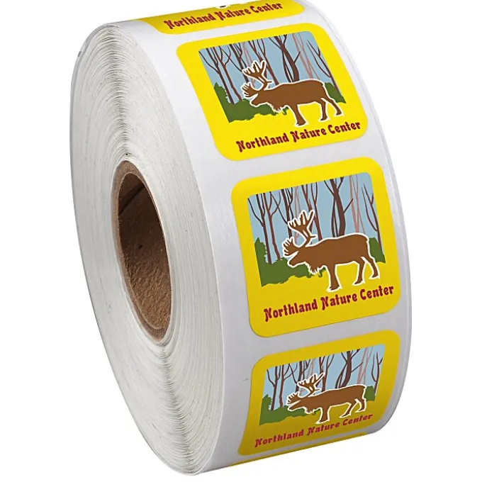 Full Color Sticker by the Roll - Square - 1 inch x 1 inch