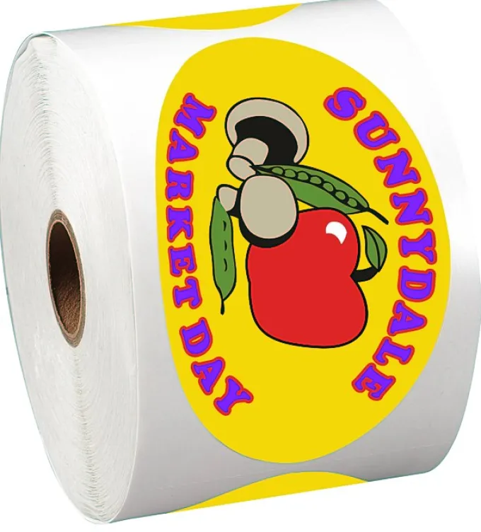 Full Color Sticker by the Roll - Oval - 2-1/2 inches x 4-1/4 inches
