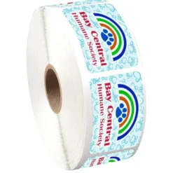 Full Color Sticker by the Roll - Rectangle - 1-1/4 inches x 2 inches