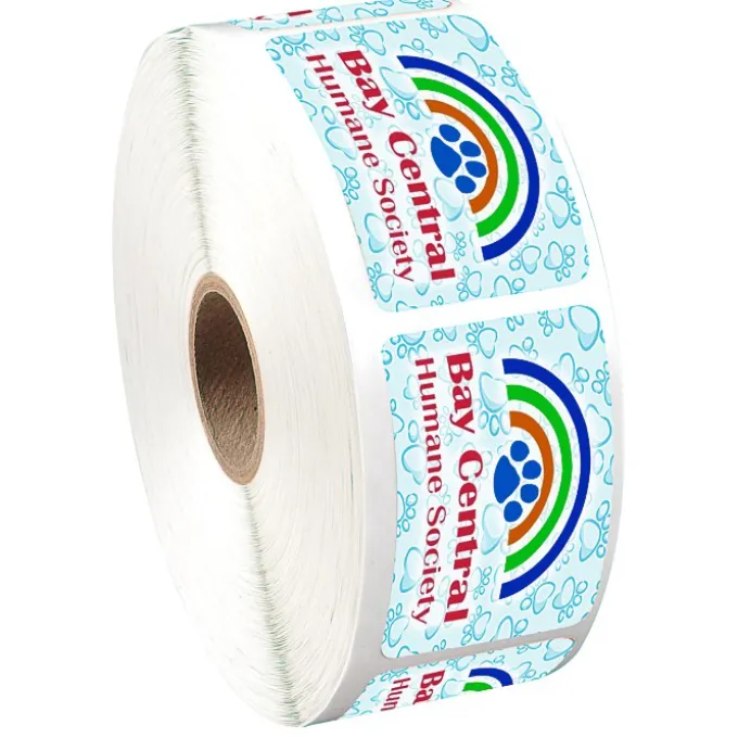 Full Color Sticker by the Roll - Rectangle - 1-1/4 inches x 2 inches