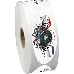 Full Color Sticker by the Roll - Oval - 1-1/4 inches x 3 inches