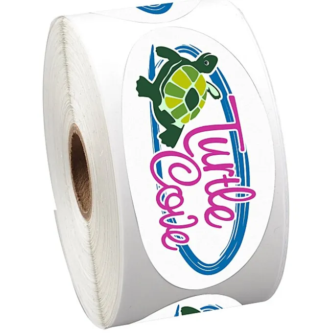Full Color Sticker by the Roll - Oval - 1-3/4 inches x 3-5/8 inches