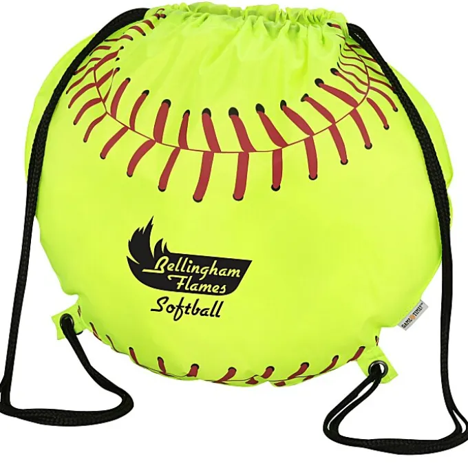 Game Time! Softball Drawstring Backpack - 24 hr