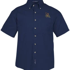 Garment-Washed Cotton Twill Short Sleeve Shirt