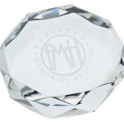 Gem Cut Crystal Paperweight