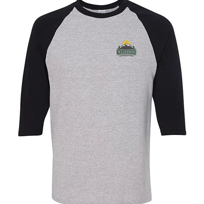 Gildan Heavy Cotton 3/4 Sleeve Raglan T-Shirt - Embroidered