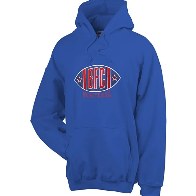 Gildan 50/50 Hooded Sweatshirt - Applique Twill
