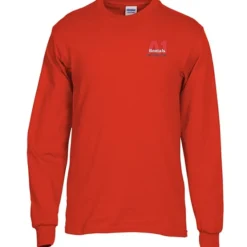 Gildan 5.3-oz Cotton LS T-Shirt - Embroidered