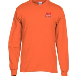 Gildan 5.3-oz Cotton LS T-Shirt - Embroidered