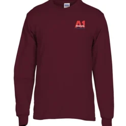 Gildan 5.3-oz Cotton LS T-Shirt - Embroidered