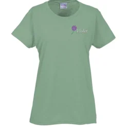 Gildan 5.3-oz Cotton T-Shirt - Ladies' - Embroidered