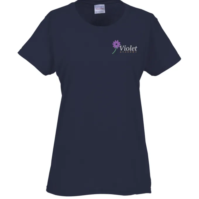Gildan 5.3-oz Cotton T-Shirt - Ladies' - Embroidered