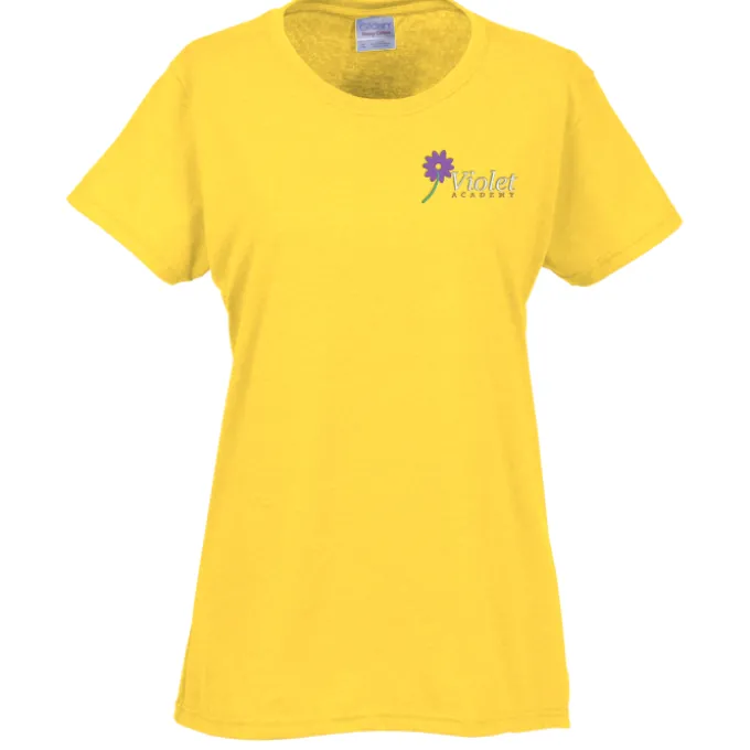 Gildan 5.3-oz Cotton T-Shirt - Ladies' - Embroidered