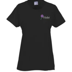 Gildan 5.3-oz Cotton T-Shirt - Ladies' - Embroidered