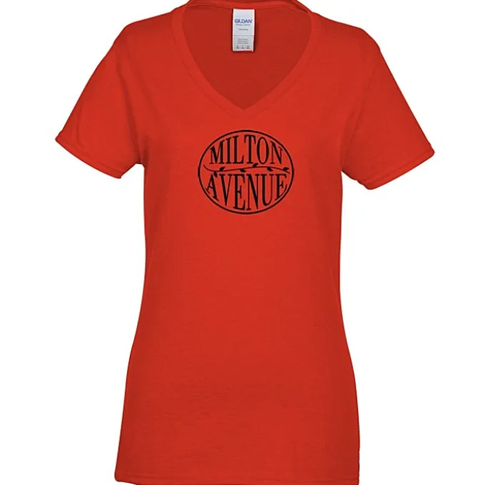 Gildan 5.3-oz Cotton V-Neck T-Shirt - Ladies'