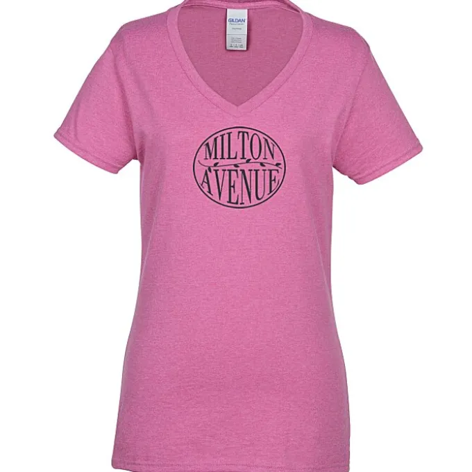 Gildan 5.3-oz Cotton V-Neck T-Shirt - Ladies'