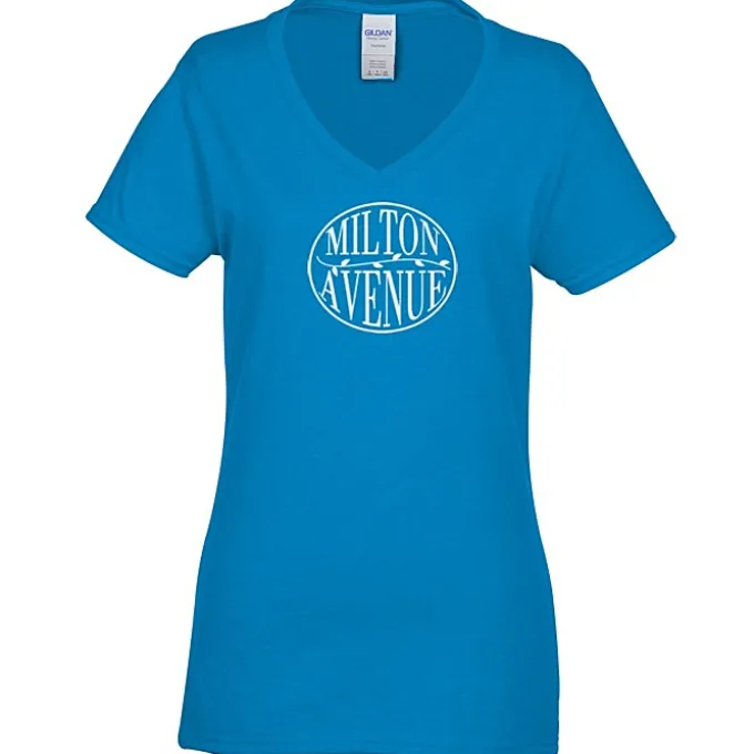 Gildan 5.3-oz Cotton V-Neck T-Shirt - Ladies'