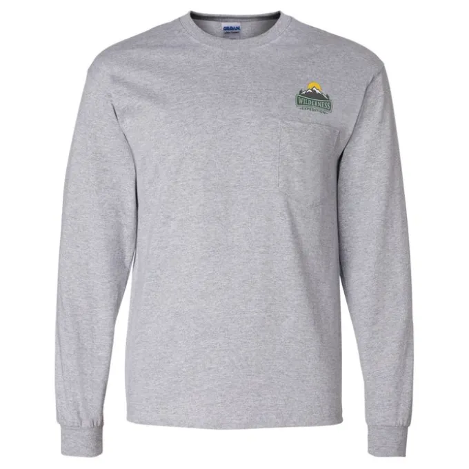Gildan 6-oz Ultra Cotton LS Pocket T-Shirt - Embroidered
