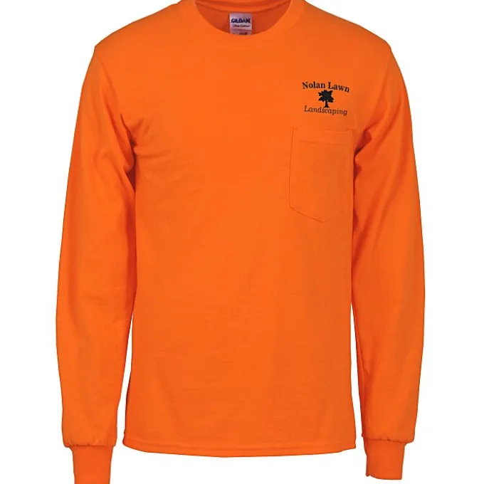 Gildan 6-oz Ultra Cotton LS Pocket T-Shirt - Colors - Screen
