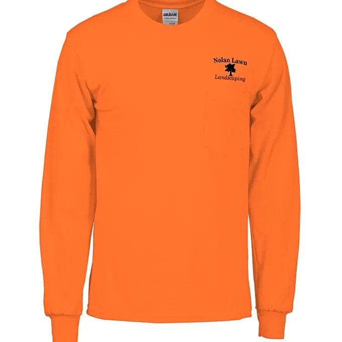 Gildan 6-oz Ultra Cotton LS Pocket T-Shirt - Colors - Screen