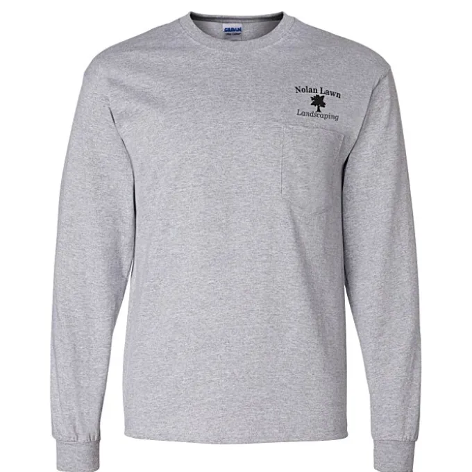 Gildan 6-oz Ultra Cotton LS Pocket T-Shirt - Colors - Screen