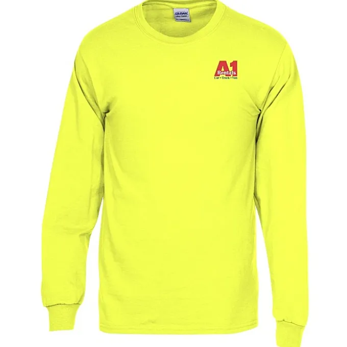 Gildan 6-oz Ultra Cotton LS T-Shirt - Men's - Embroidered