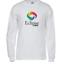 Gildan 6-oz Ultra Cotton LS T-Shirt - Men's - Full Color - White