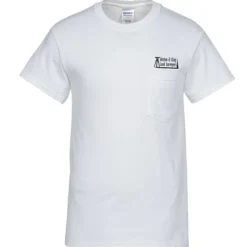 Gildan 6-oz Ultra Cotton Pocket T-Shirt - Screen - White