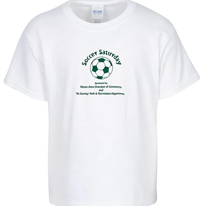 Gildan 6-oz Ultra Cotton T-Shirt - Youth - Screen - White