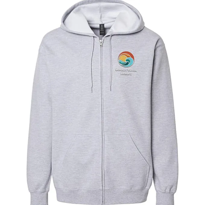 Gildan Softstyle Fleece Full-Zip Hoodie - Embroidered