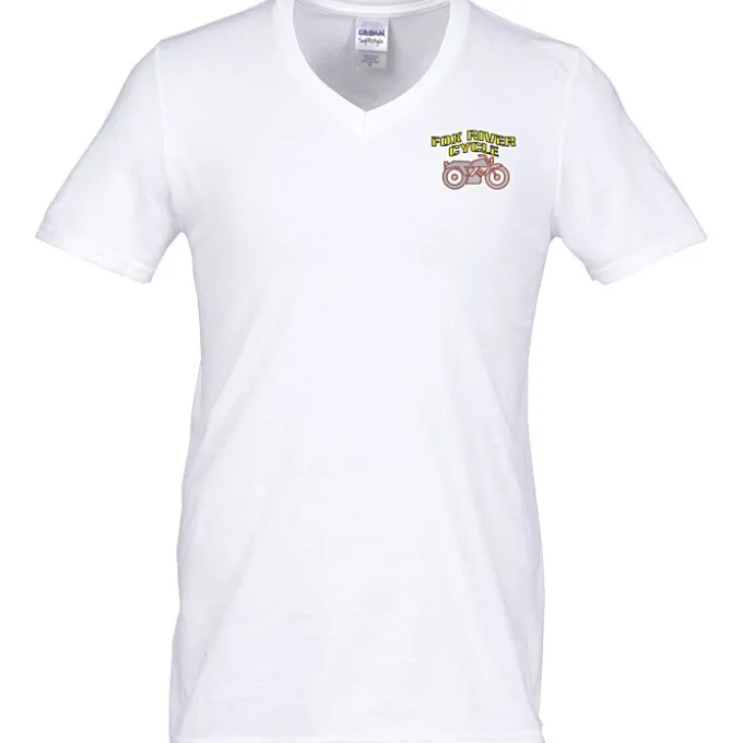 Gildan Softstyle V-Neck T-Shirt - Men's - Embroidered