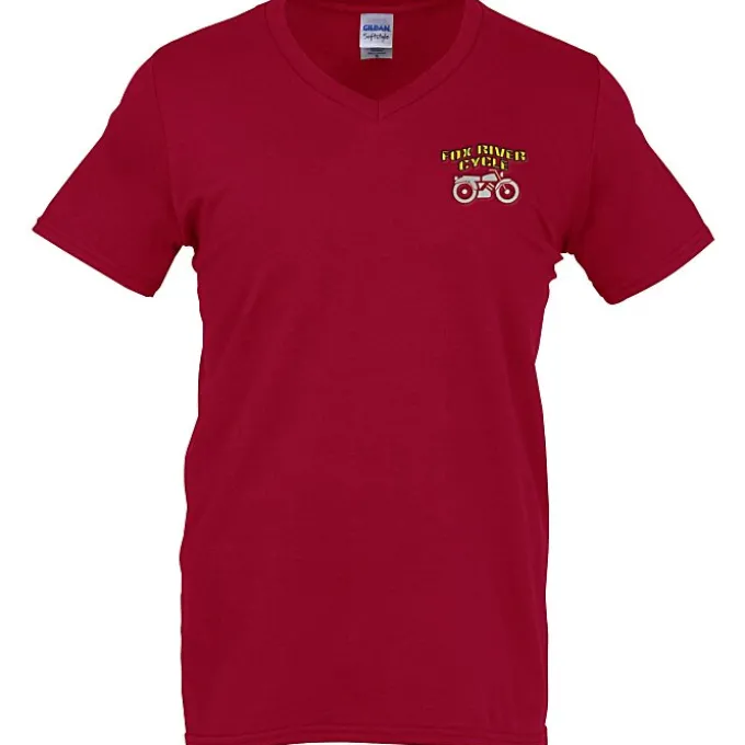 Gildan Softstyle V-Neck T-Shirt - Men's - Embroidered