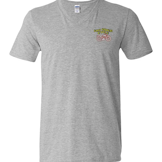 Gildan Softstyle V-Neck T-Shirt - Men's - Embroidered